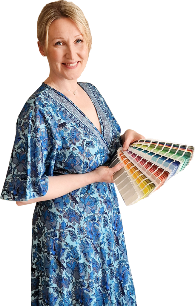 Kuva sisustussuunnittelija Sari Lindblomista.